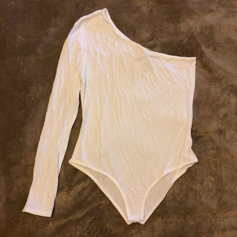 In The StylexMegan Grubb One Shoulder Long Sleeve